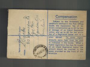 1948 London England Registered Uprated PS Cover to Australia