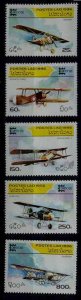 Laos 1284-88 MNH Aviation SCV4.70