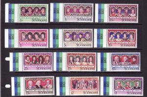 St Vincent-Sc#483-94-unused NH set-Kings & Queens of England-1977-