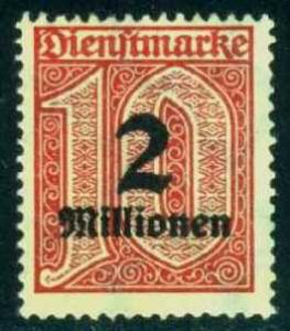 Germany #O038 (O38) Official - Numeral, Unused (0.20)