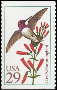 US 2644 Hummingbirds Costa's 29c single MNH 1992