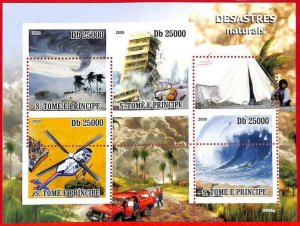 A3270 - SAO TOME & PRINCIPE, ERROR MISPERF: 2009, Natural Disasters, Helicopters