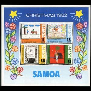 SAMOA 1982 - Scott# 586a S/S Christmas NH