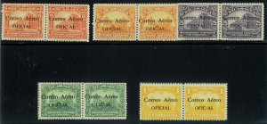 P2712 A - NICARAGUA, OFFICIAL AIR MAIL STAMPS, YVERT 3/8 (6 MISSING)