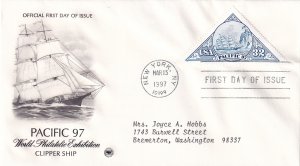 1997, Pacific '97-Clipper Ship, PCS, FDC (E12552)