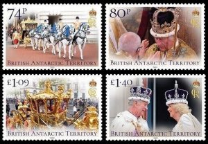 2023/06- BAT- BRITISH ANTARCTIC - KING CHARLES III    4V complet set MNH**A