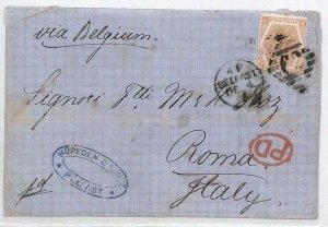 GB SG.123 Cover 6d Pale Buff Plate 11 USED IRELAND Belfast Duplex Cat £250+ BN70