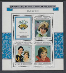 Aitutaki 270a Prince William Souvenir Sheet MNH VF