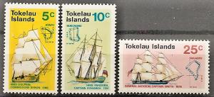 Tokelau  22-24 MNH 1970 Discovery of Tokelau (Ships)