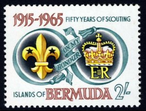 BERMUDA Queen Elizabeth II 1965 50 Years of Scouting SG 186 MINT