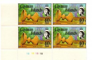 Cayman Is. 343 Plate Block. Mint Never Hinged
