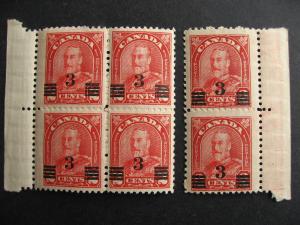 Canada Sc 191 MNH 4 wide stamps, 2 margin sides, an interesting group!