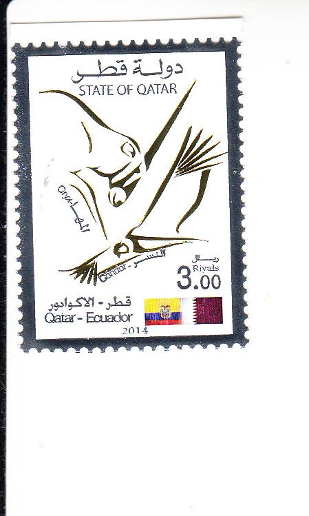 2014 Qatar Oryx Condor Bird w/slvr foil (Scott 1101) MNH