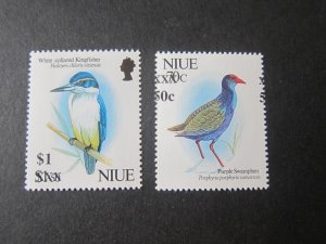 Niue 1996 Sc 676-7 bird Variety set MNH