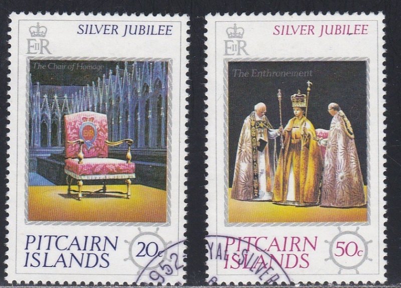 Pitcairn Islands # 161-162, Queen Elizabeth II Reign, 25th Anniversary, Used