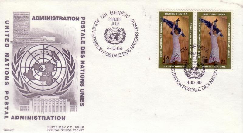United Nations Geneva Issue FDC Sc.# 13  L364
