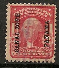 Canal Zone 5 used, thin, CV $25
