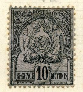 FRENCH COLONIES TUNISIA;  1890s classic 2nd issue fine used 10c. value 