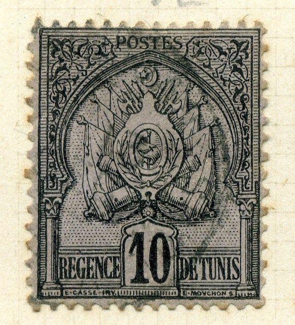 FRENCH COLONIES TUNISIA;  1890s classic 2nd issue fine used 10c. value 