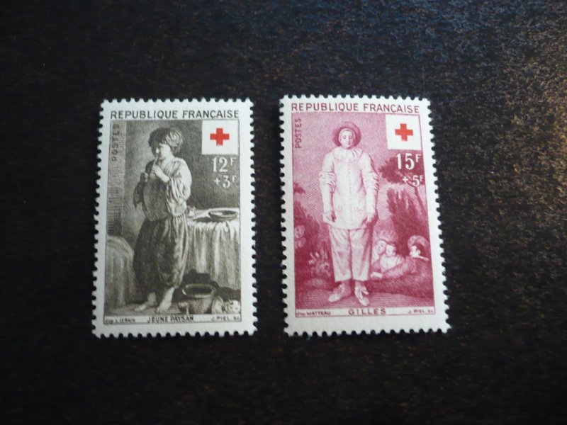 Stamps - France - Scott# B309-B310 - Mint Hinged Set of 2 Stamps