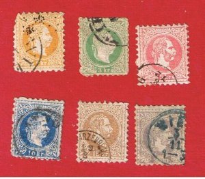 Austria #27-32  VF used   Josef   Free S/H