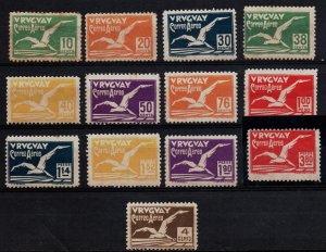 1928 Uruguay air mail Albatros sea Bird MLH stamp Art Deco Sc #C14-C26 $520.00