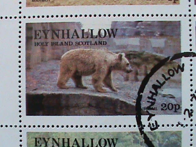 EYNHALLOW SCOTLAND STAMP:1977 WILD ANIMALS CTO- MNH - MINI SHEET #2