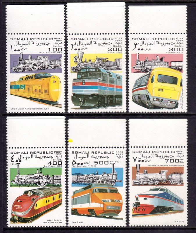 Somali Republic 1997 Trains Complete Mint MNH Set