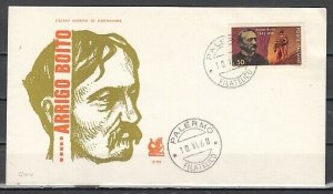 Italy, Scott cat. 982. Composer Arrigo Boito issue. First day cover.