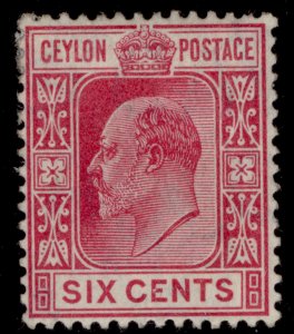 CEYLON EDVII SG281, 6c carmine, M MINT.