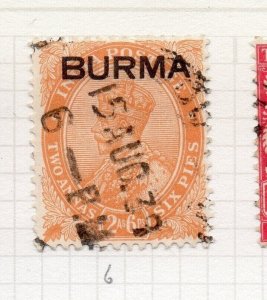 Burma 1937 GV Issue Fine Used 2a.6p. Optd NW-203292