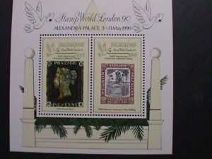 BARBADOS 1990   PENNY BLACK 150TH ANNIVERSARY MNH S/S VF- LAST ONE-