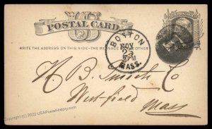 USA 1800s Boston Mass Negative Letter F Fancy Cancel Cover 95031