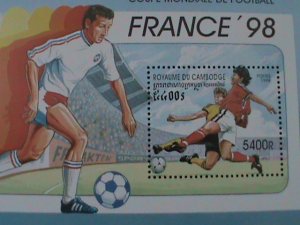 CAMBODIA-1998 SC# 1706-WORLD CUP SOCCER-FRANCE'98 MNH S/S VF-LAST ONE