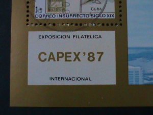 ​CUBA-1987-SC#2953- WORLD STAMPS SHOW CAPEX'87 -CTO-S/S-VF FANCY CANCEL