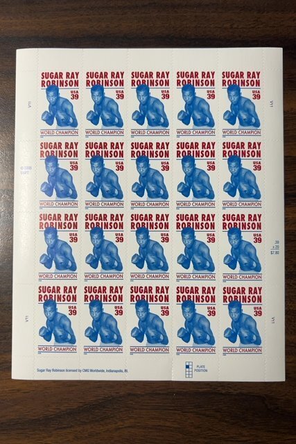 Scott 4020 39c Sugar Ray Robinson Mint Sheet of 20 NH Cat $16