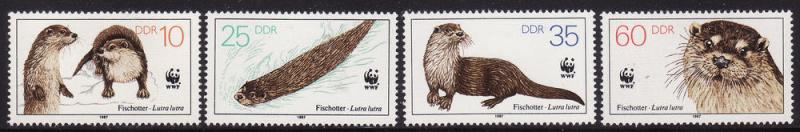 Germany (DDR) #2618-21, F-VF Mint NH ** Otters