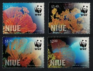 Niue WWF Giant Sea Fan Corals Marine Life 4v 2012 MNH SG#1089-1092