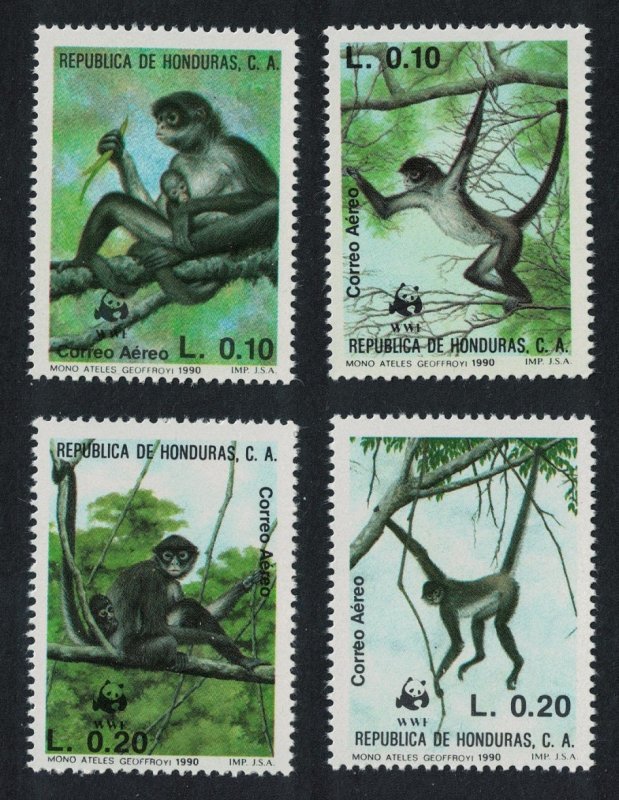 Honduras Black-handed Spider Monkey 4v SG#1107-1101