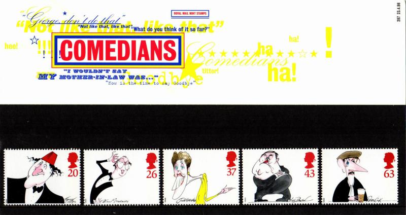 PRESENTATION PACK PP252 1998 - COMEDIANS (printed no.287)