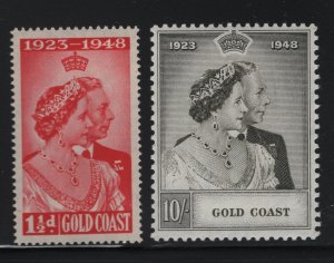 Gold Coast Scott # 142 - 143 Set VF OG Mint lightly hinged cv $ 35 ! see pic !