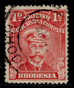 RHODESIA GV SG195, 1d rose-red, FINE USED. 