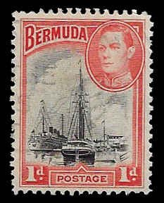 Bermuda #118 Used VLH; 1p Hamilton Harbor (1938)