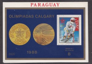 Paraguay Sc C749 NH issue of 1988 - Souvenir Sheet - OLYMPICS