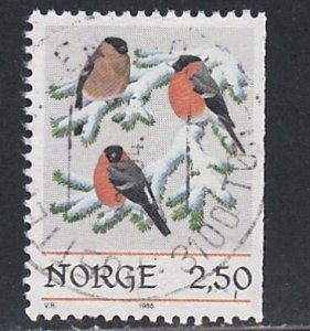 Norway # 872, Birds - Bullfinches, Used,