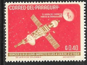 Paraguay 817: 40c Lunar probe, MH, F-VF