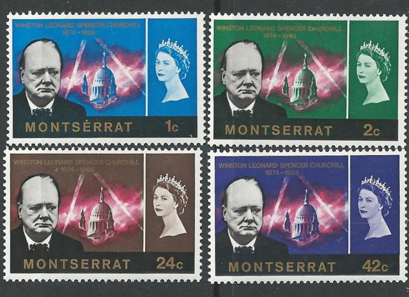 Montserrat # 178-81  Winston Churchill   (4) Mint NH