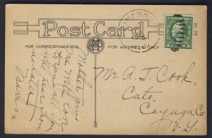 POSTAL HISTORY USA - PINE BROOK NJ 1915 to CAYUGA NY