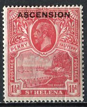 Ascension; 1922; Sc. # 3; MHH Single Stamp