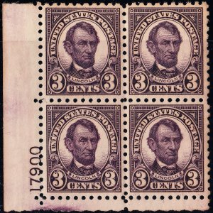 U.S.  584 VF MH PBlk/4 NICE! (32524)